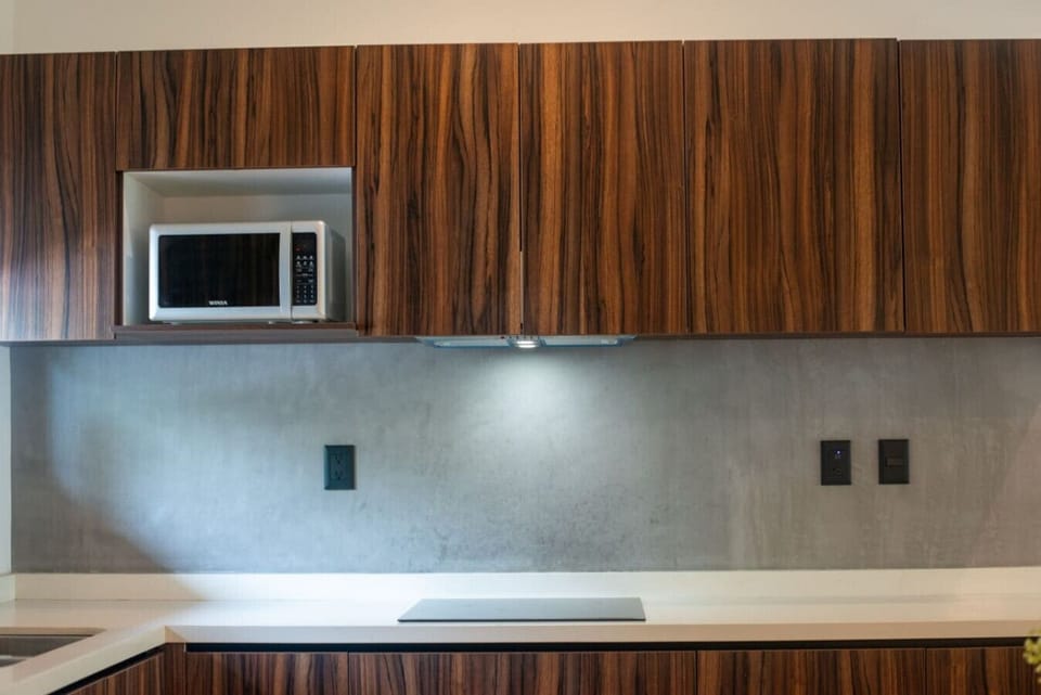 Enjoy ample counter space in our modern kitchen, perfect for meal prep.