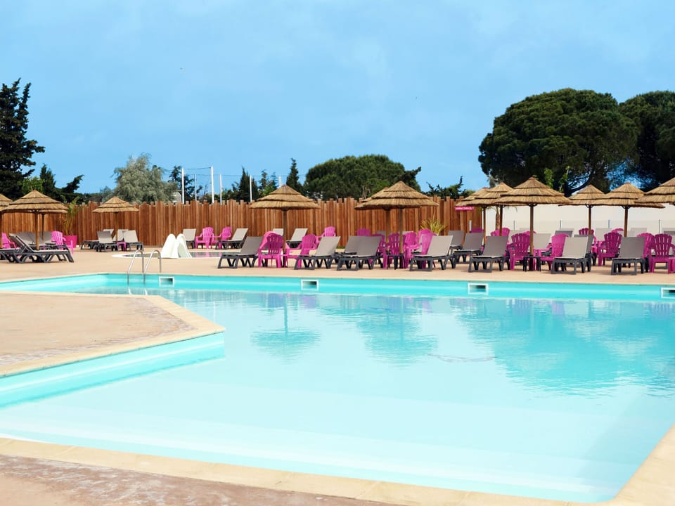 Crystal clear pool for a refreshing swim under the sun.