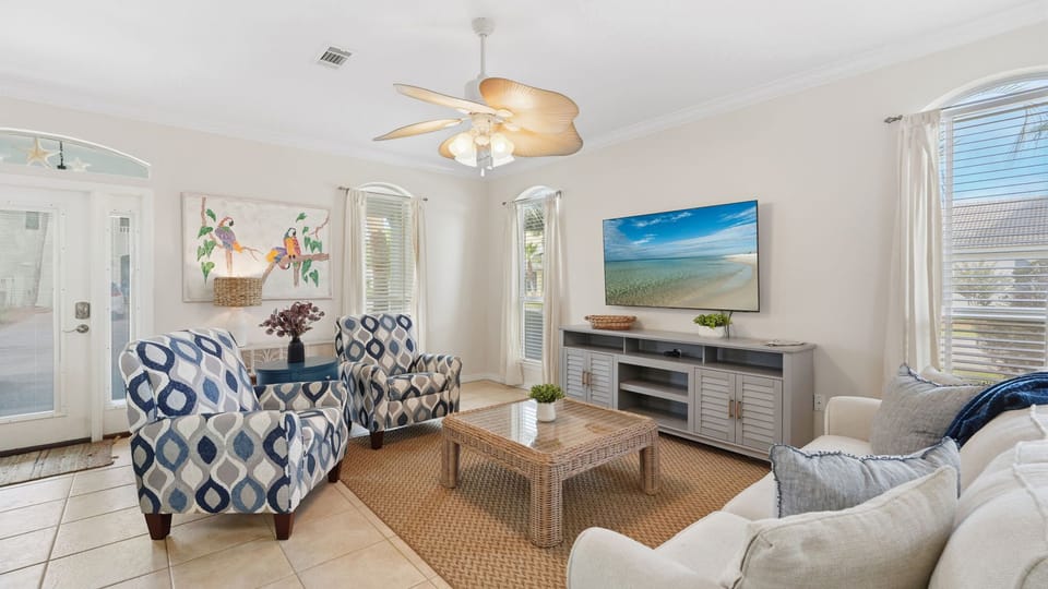 Recently refreshed living room.