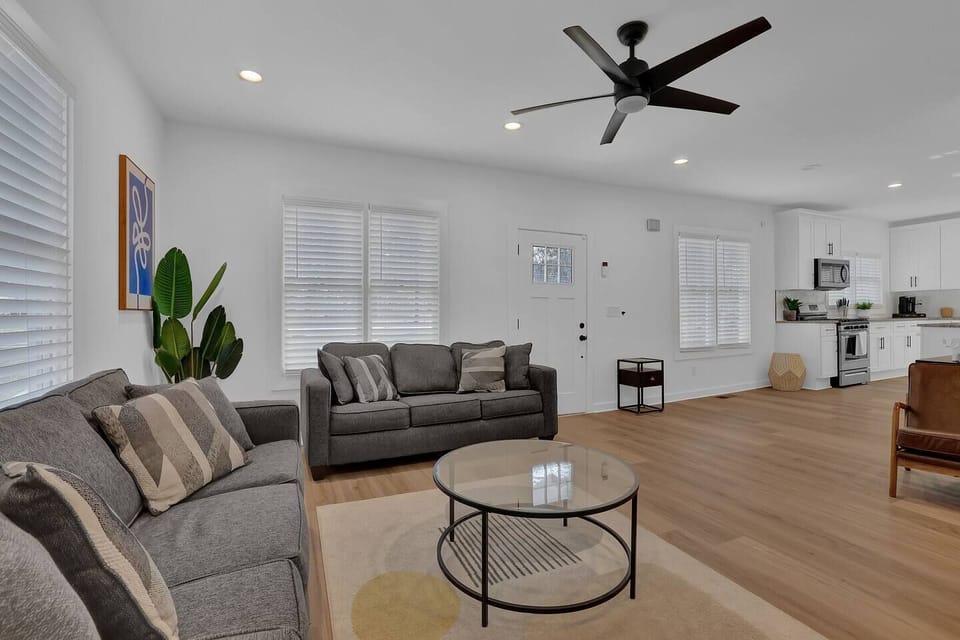Perfect for gathering—our living room offers plenty of seating for all your guests!