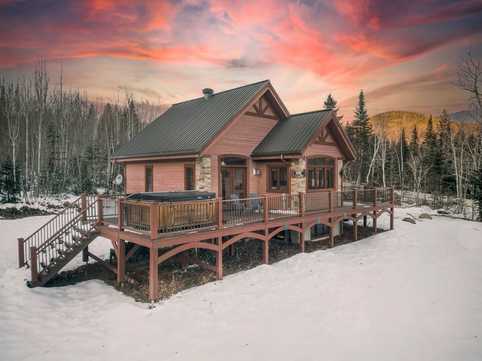 Cottage at sunset