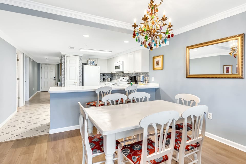 Bright, open dining space
