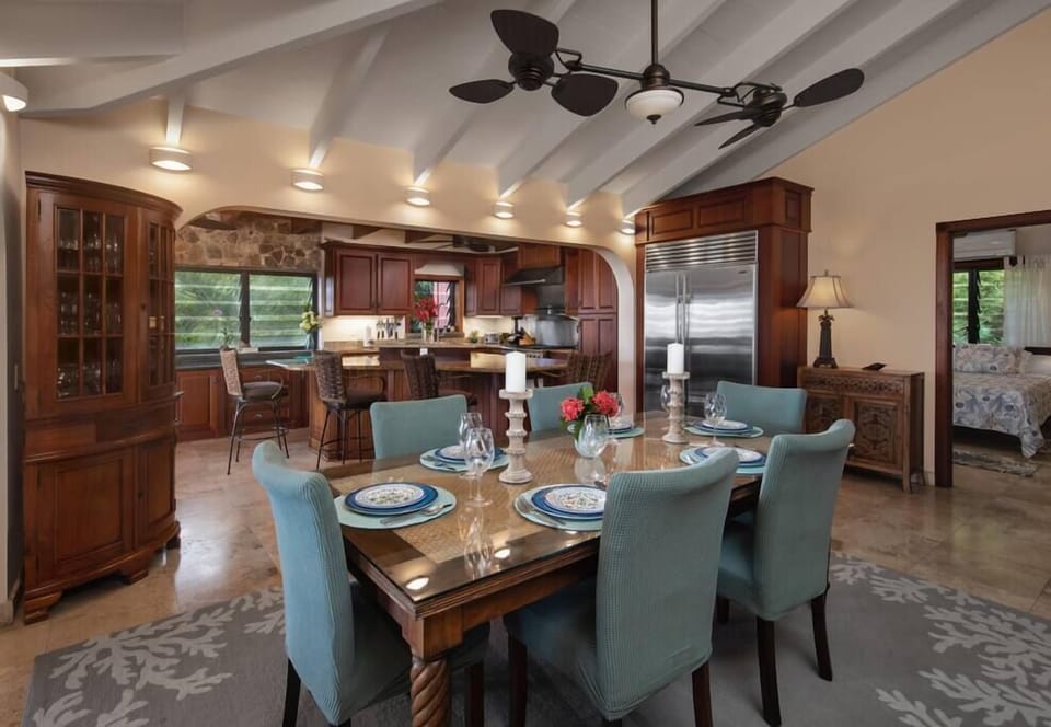 Gourmet kitchen and dining