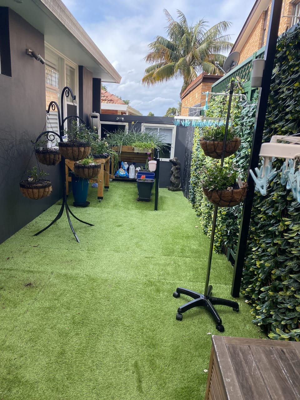 Private Courtyard with clothes lines
