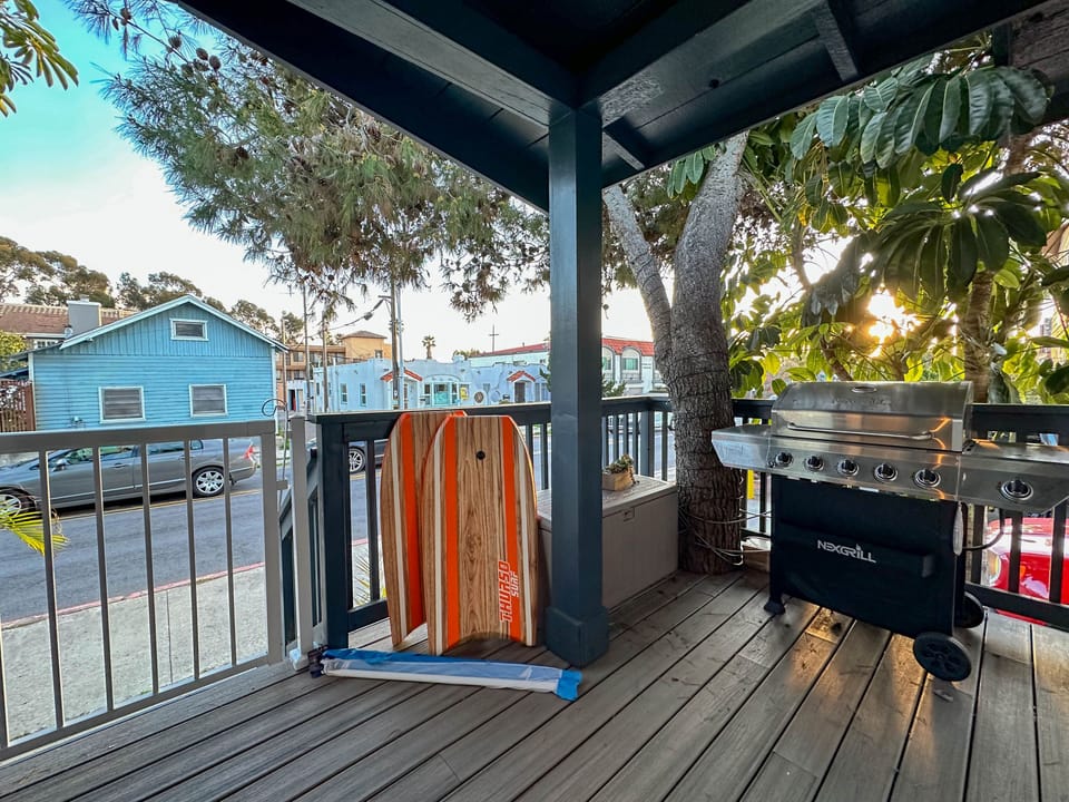 Escape to the great outdoors without sacrificing comfort on our covered deck. Whether rain or shine, it's the perfect spot to unwind.