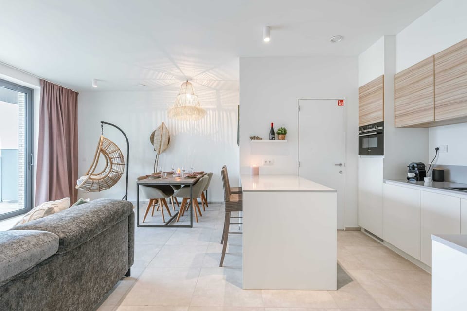 Living room and dining area