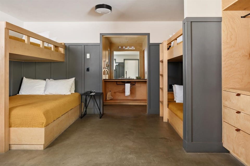 Stretch out comfortably with bunks and a spacious bed layout.