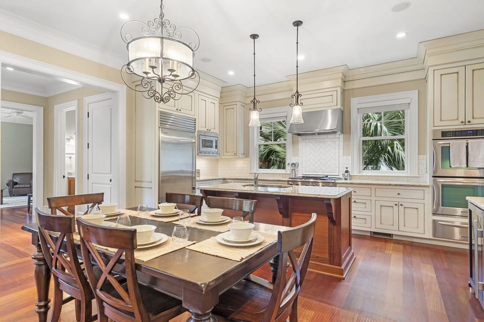 Dining area and kitchen