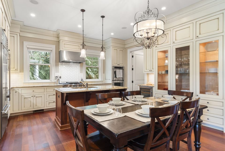Dining area and kitchen