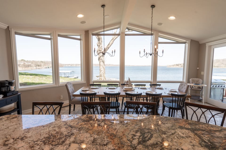  Large kitchen with seating for every guest.