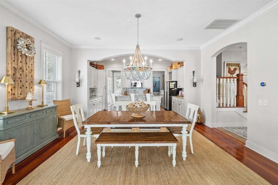 Dining room for 6, plus two additional chairs you may use