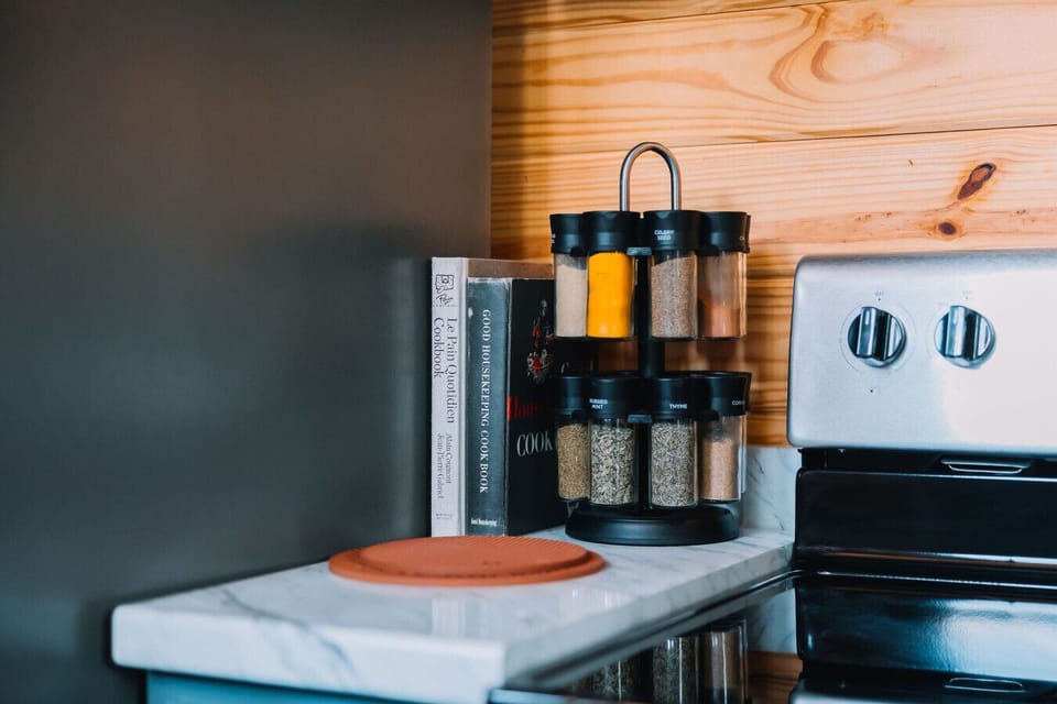 Spices and plenty of other baking essentials are available during your getaway