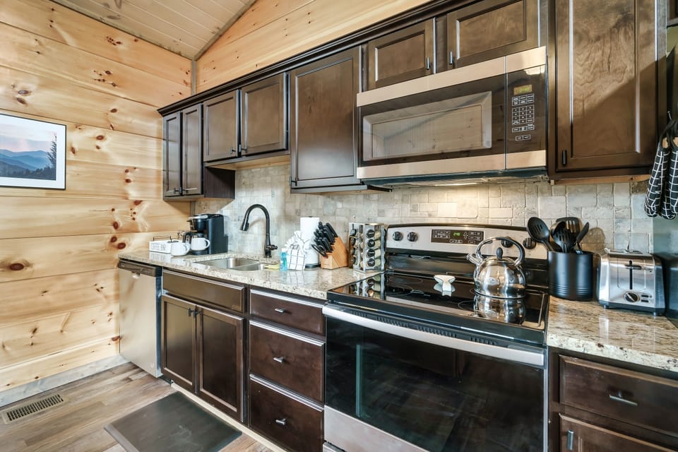 Step into culinary bliss in this fully equipped kitchen