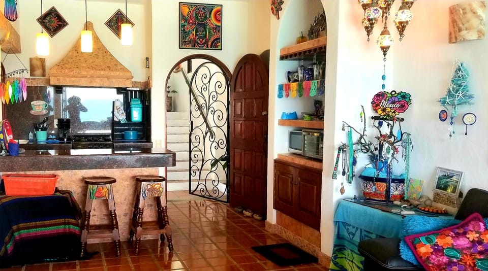 Colorful touches throughout the Condo. Owner/Artist loves the Colors of Mexico.