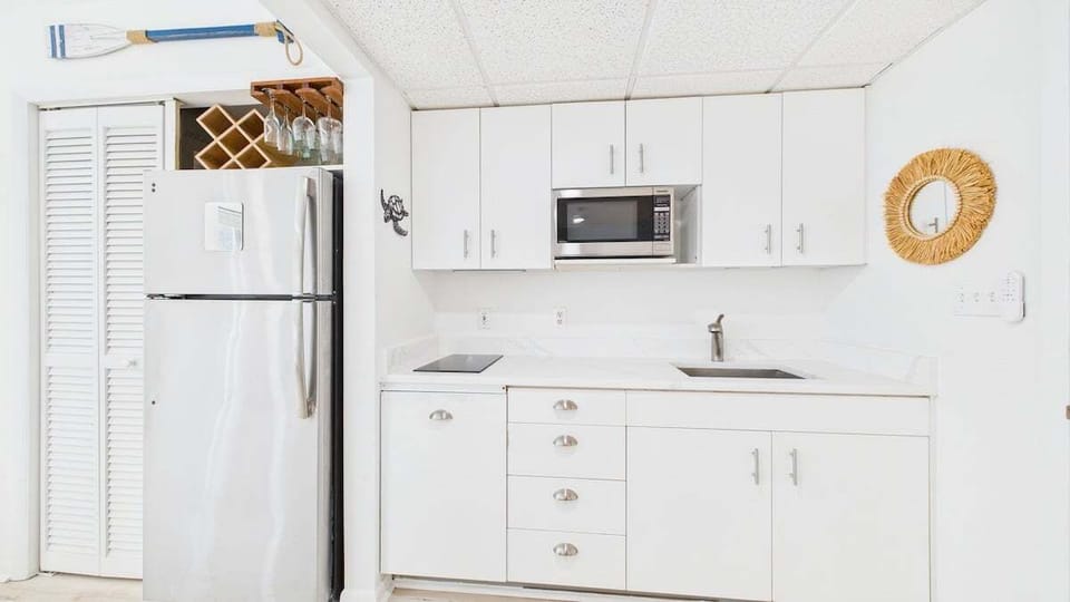 Kitchenette with cooking essentials