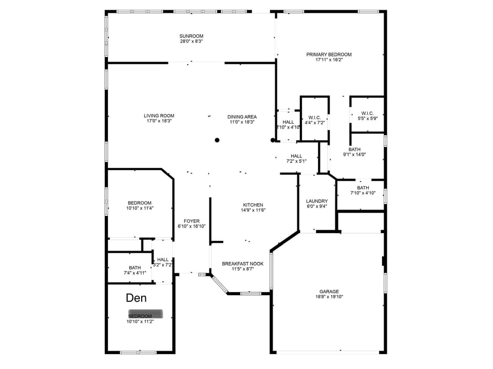 Spacious open floor plan