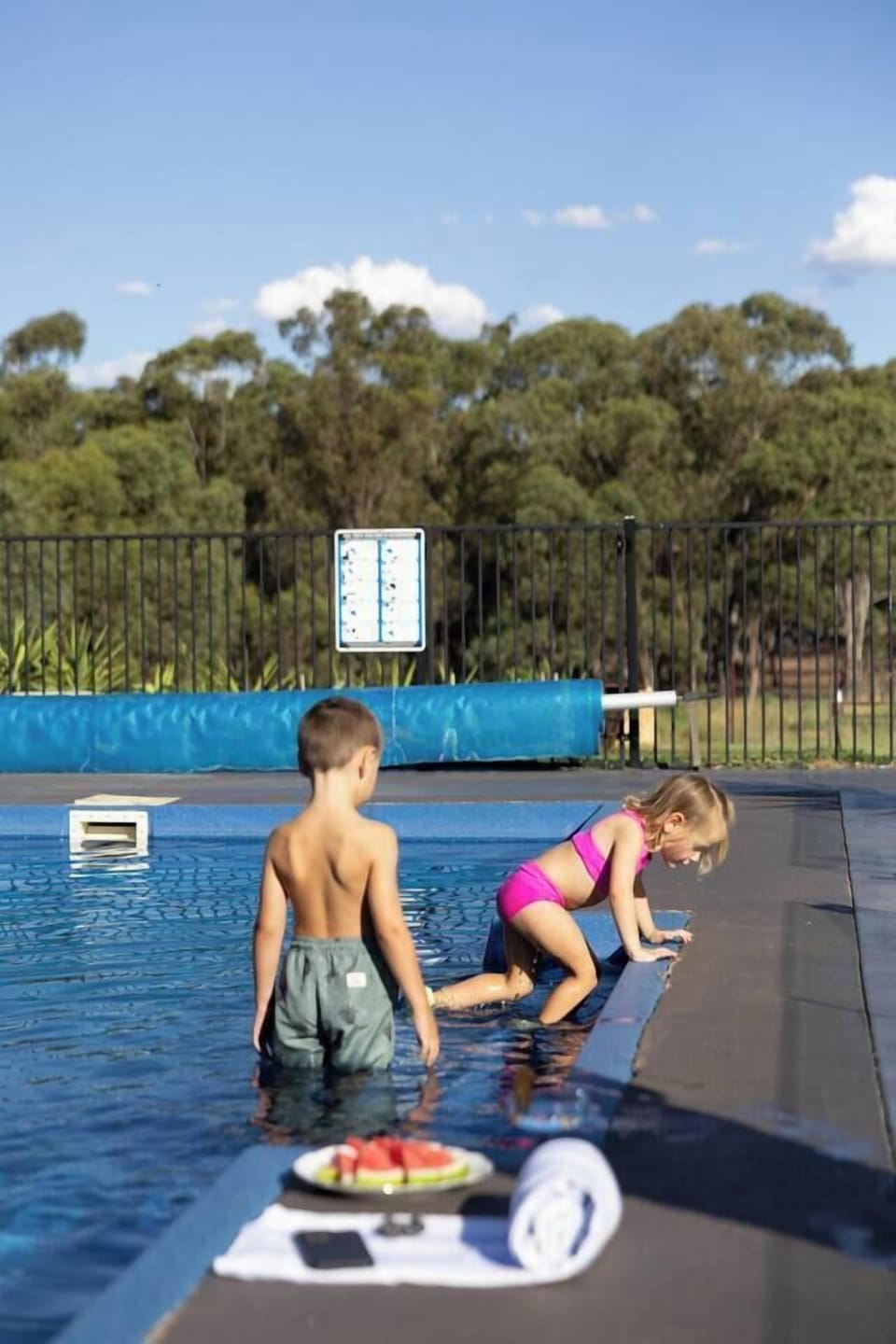 Kids and adults will love the summer fun a private pool provides.