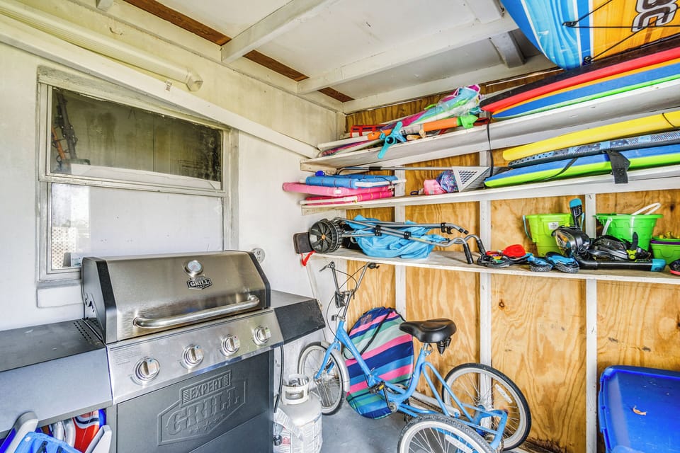 Storage Room | Grill | Games | Beach Chairs
