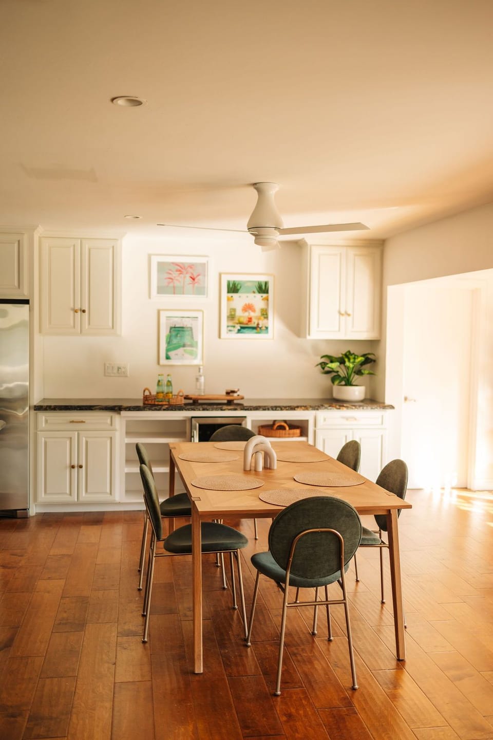 Dining area, kitchen adjacent.
