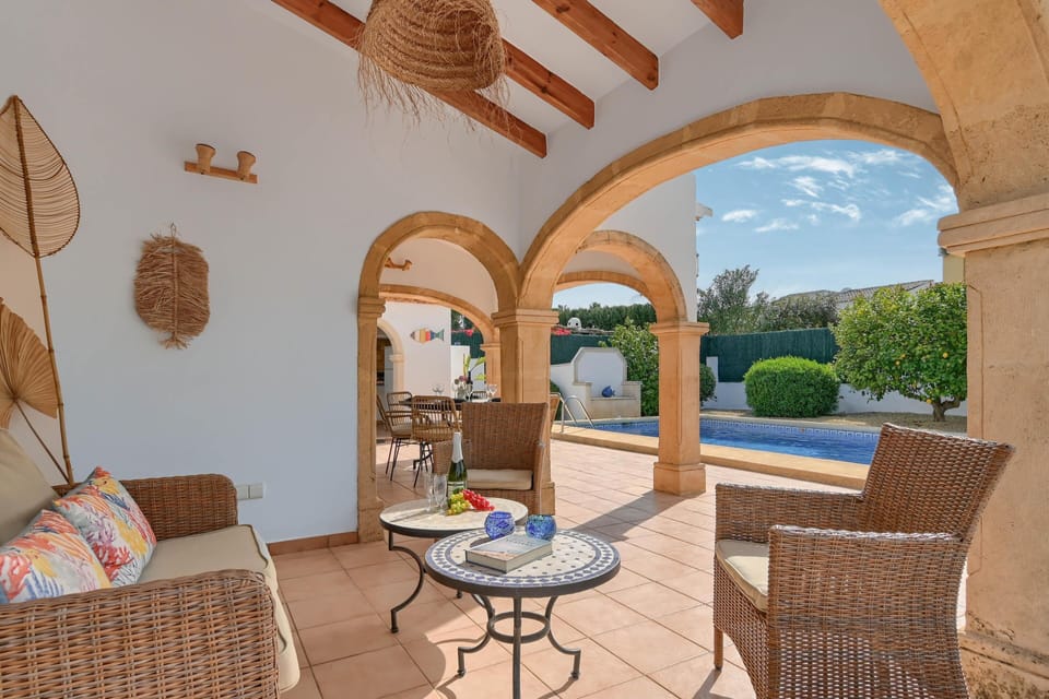 Terrace and pool