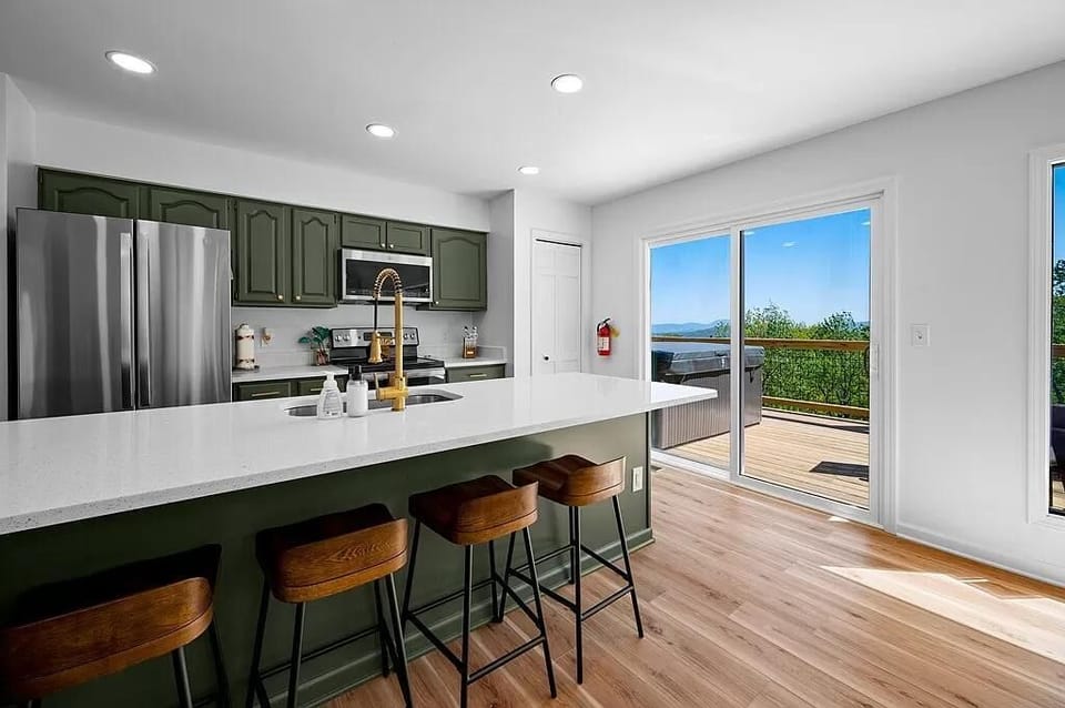 Mountain views from the kitchen
