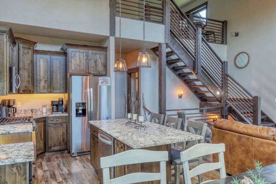 Kitchen and staircase