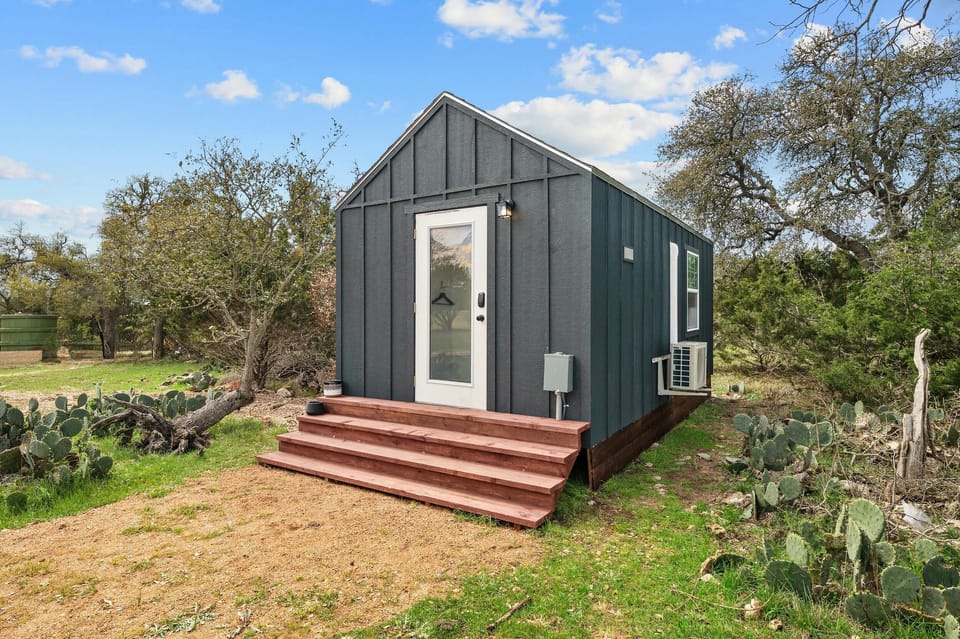 This tiny home is tucked into nature