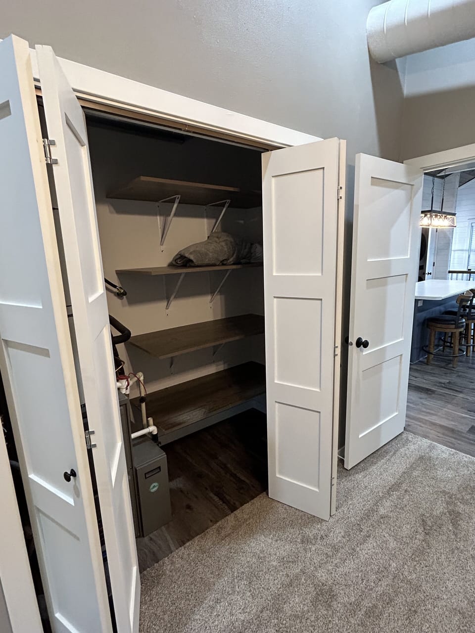 Additional closet space in bedroom