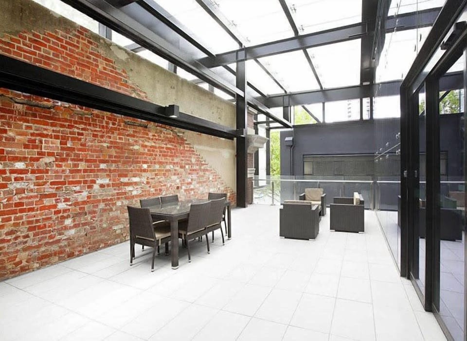 A pool-side area.