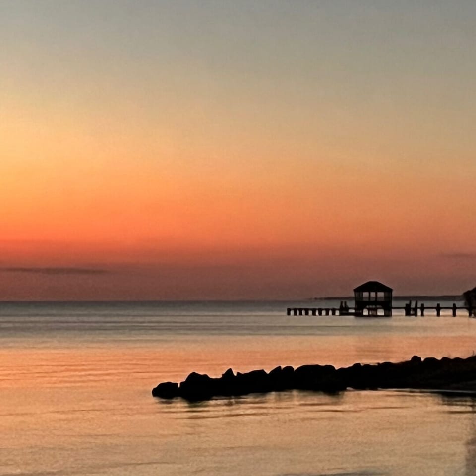 sunsets and the fishing pier