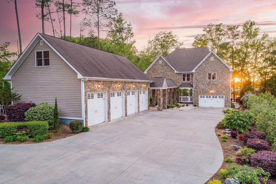 Sunset view from front