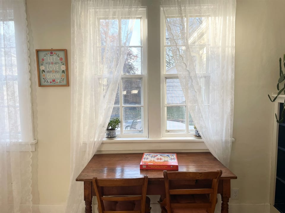 Bedroom 5 (work area - view of patio and back yard)