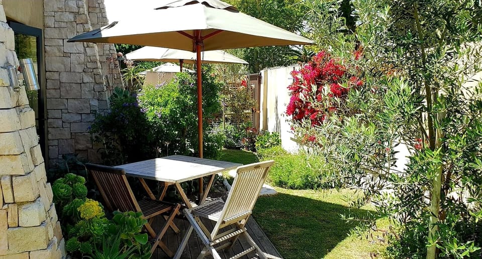 private area outside the garden cottage