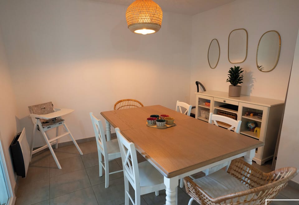 Dining room with high chair