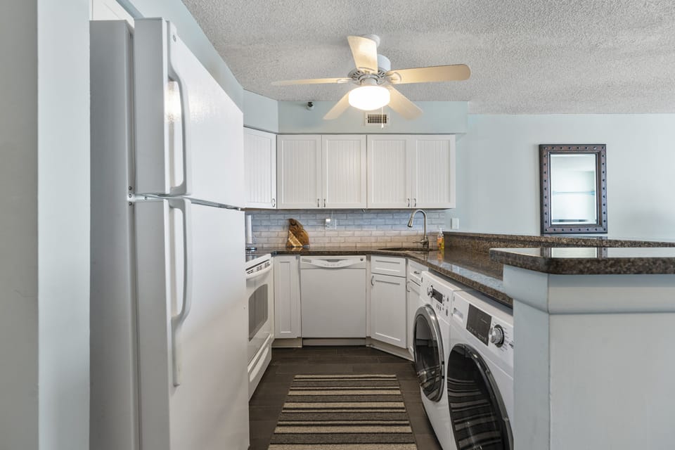 A fully stocked kitchen makes meal preparation a breeze.