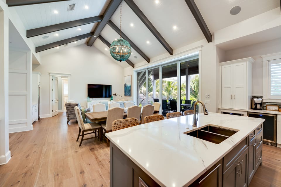 Spacious open concept kitchen