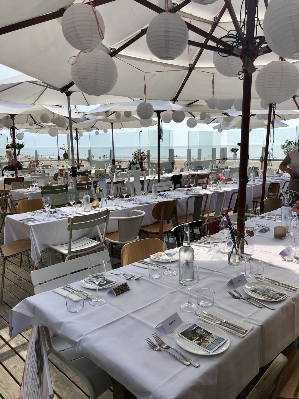 Outdoor banquet area