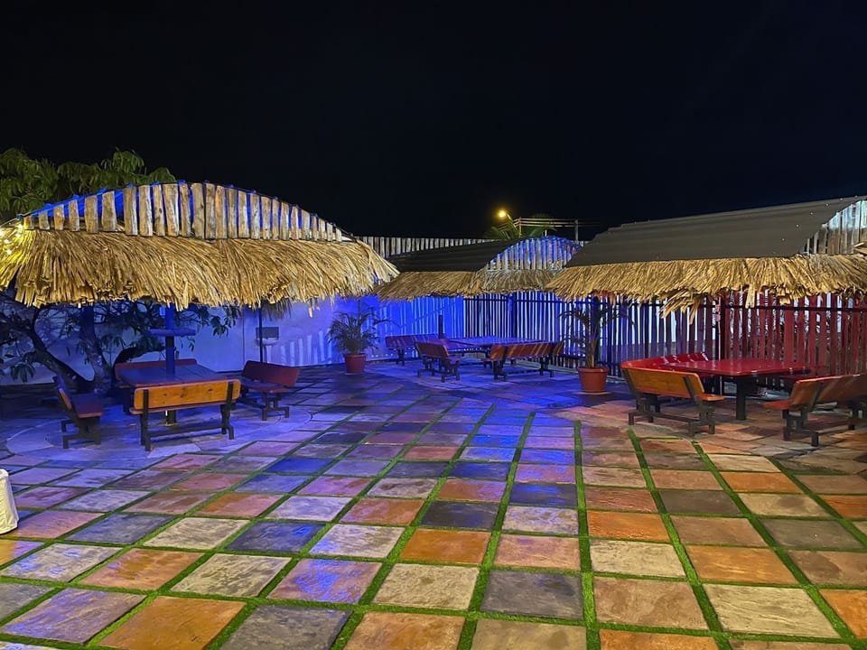Recreational area with shed lighting