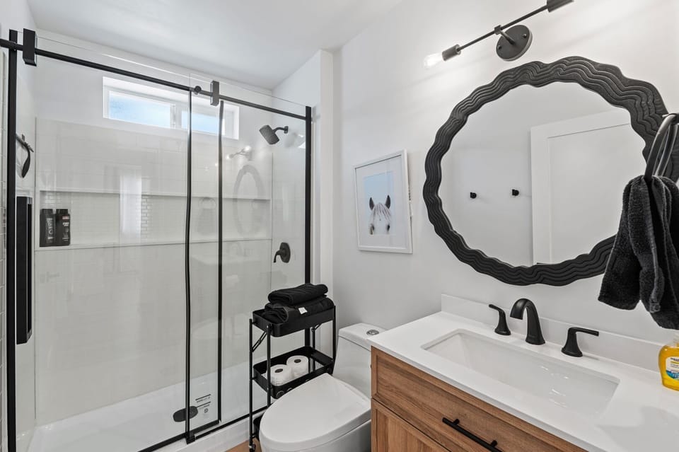 Guest bathroom is identical to master bathroom. Walk in shower.