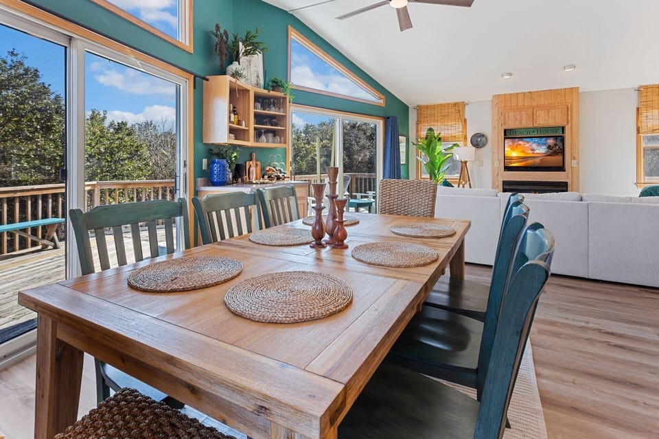 Spacious dining area.