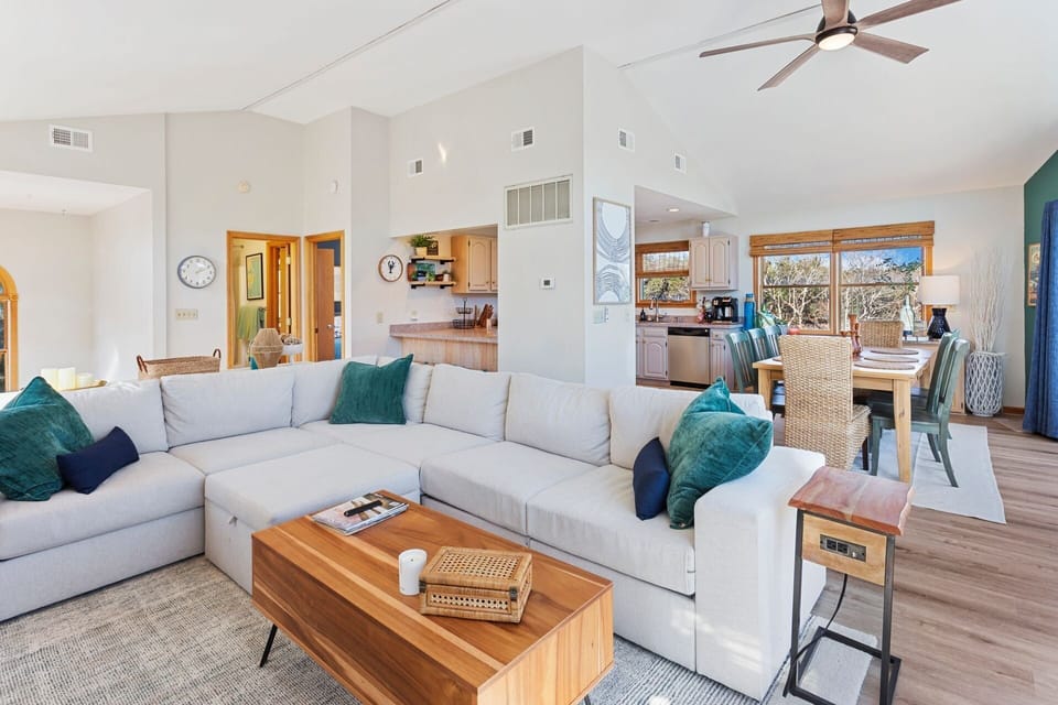 Comfortable furnishings with plenty of seating.