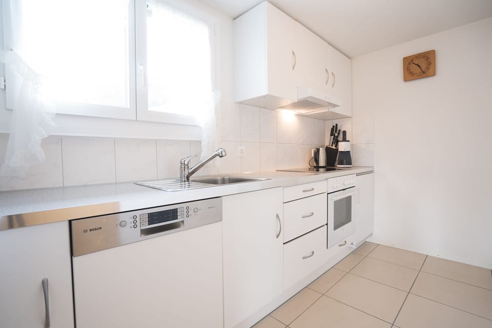 There is a dishwasher in the kitchen