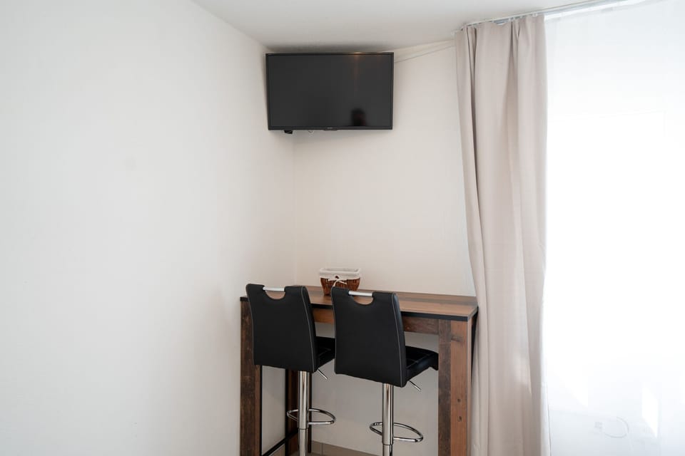 TV and a seating area