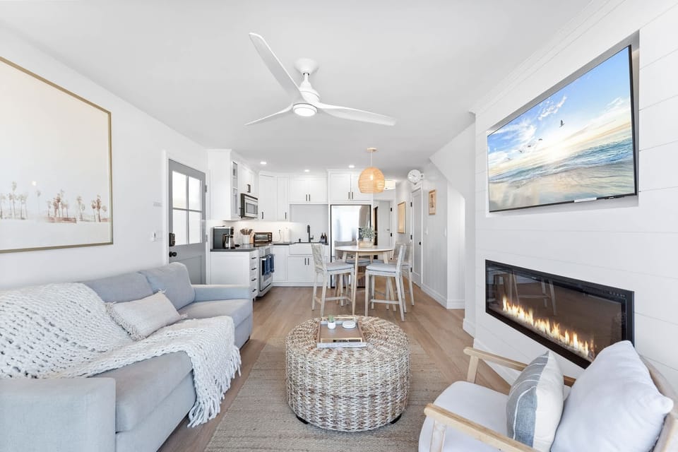 An open floor plan gives the home a sense of expansiveness.