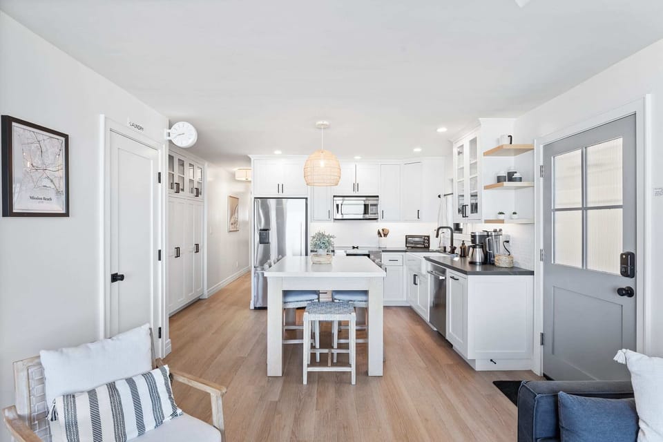 A kitchen that's as bright and airy as the beach just steps away.