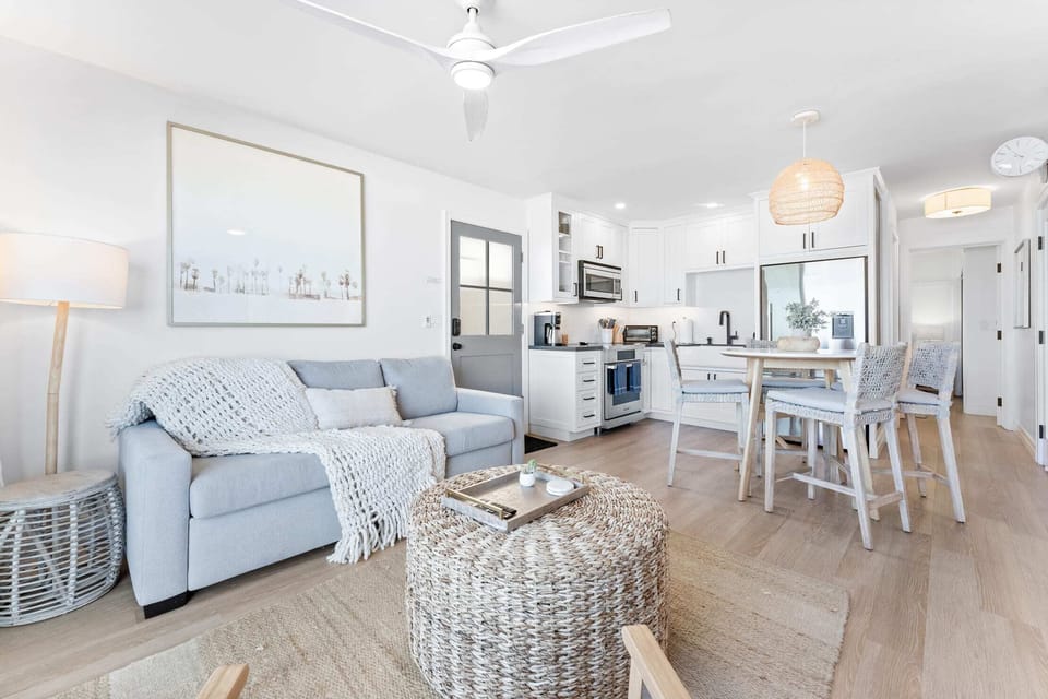 The living spaces provide ample seating options for your entire group.