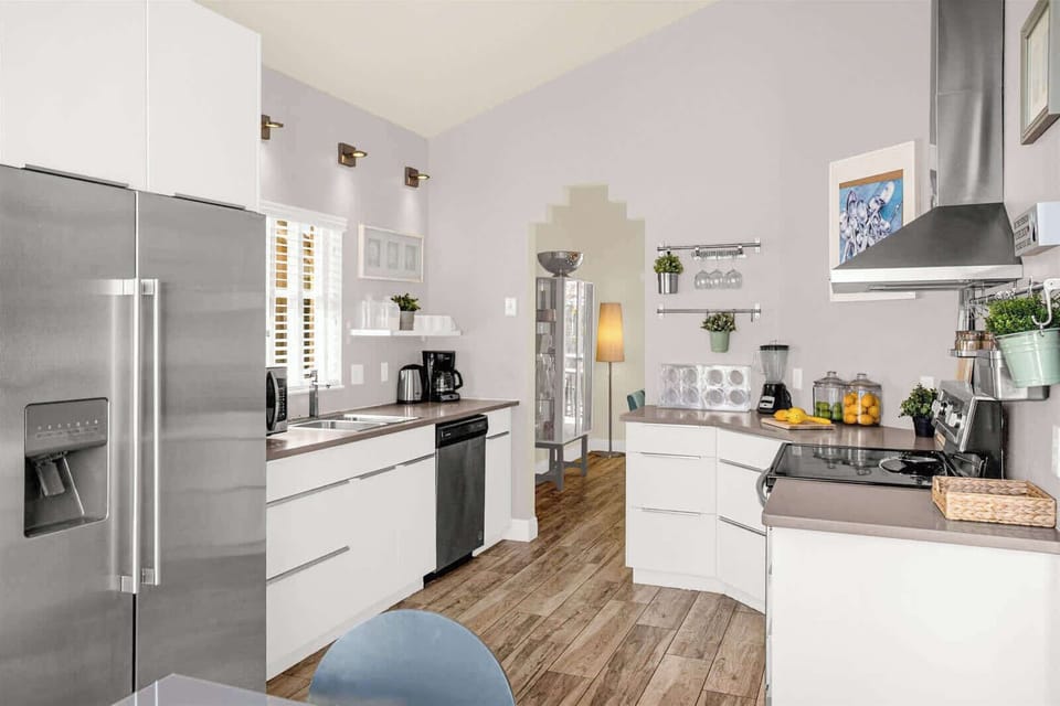 Spacious Kitchen with Silver Appliances