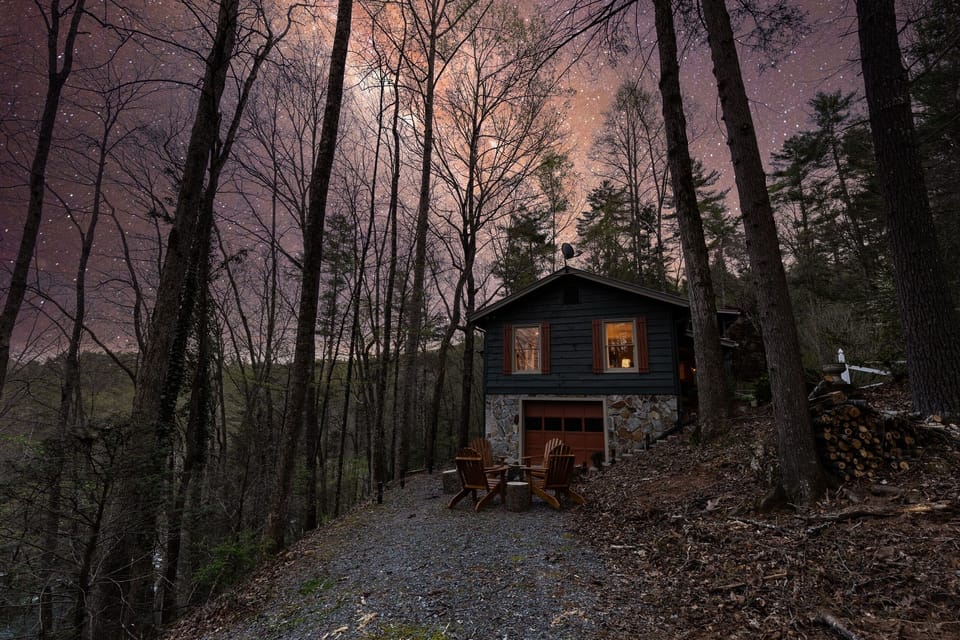 Beautiful log cabin in the mountains