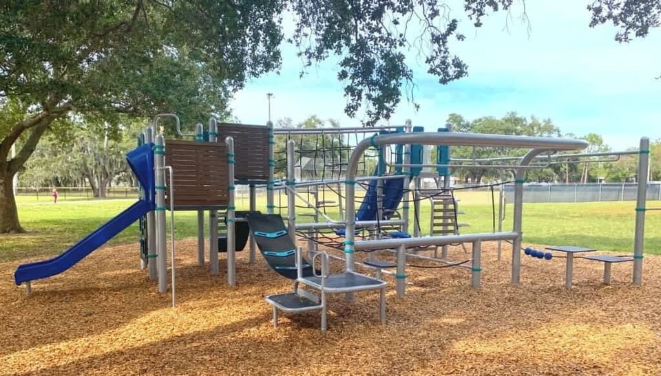 Walk to nearby playgrounds offering safe, fun spaces for kids. Ideal for families seeking a home base near parks, beaches, and Clearwater attractions. #ClearwaterFamilyRental #KidFriendlyStay
