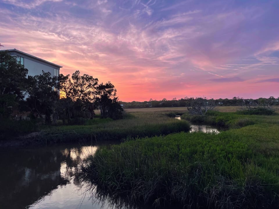 Relax by the marsh while enjoying morning coffee or favorite afternoon drink